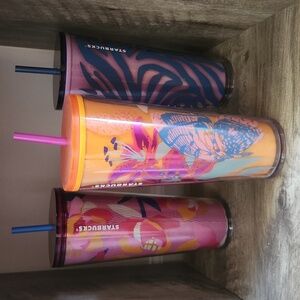 3 Starbucks Tumblers